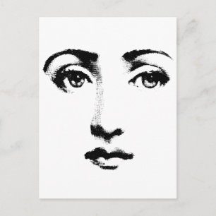 Frauengesicht Postkarte