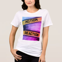 Frauengewalt und Gelbe Aktion und Reaktion Tri-Blend Shirt