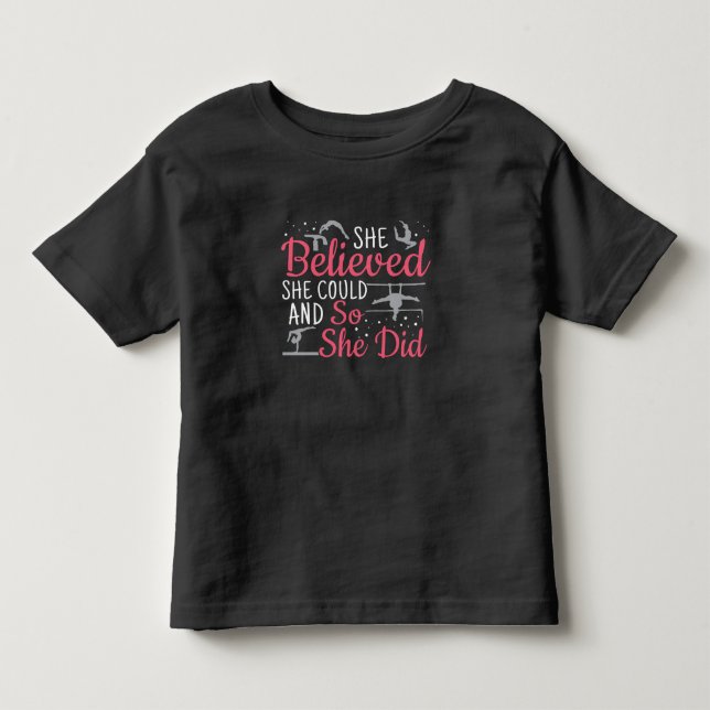 Frauengymnastik - Sie glaubte, sie könne Kleinkind T-shirt (Vorderseite)