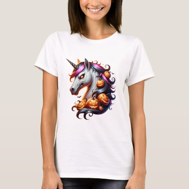 🦄 🎃 FrauenHalloween-Shirt 👻 ✨ T-Shirt (Vorderseite)