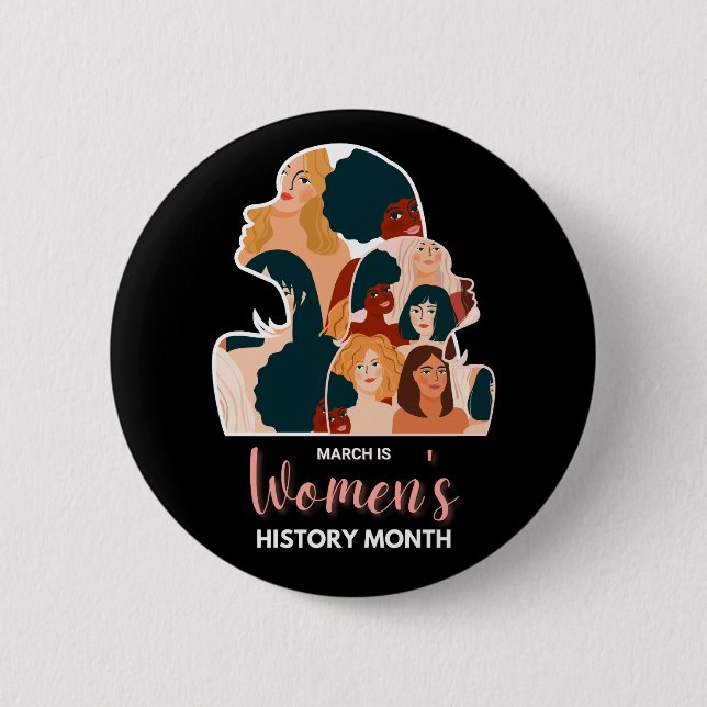 Frauenhistorikmonat Button (Vorderseite)
