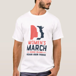 Fraueninsel Rhode Island hört unsere Stimme T-Shirt