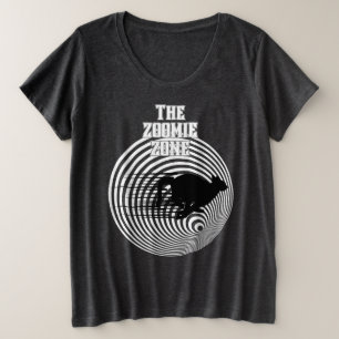 Frauenkatze "Die Zoomie-Zone" Große Größe T-Shirt