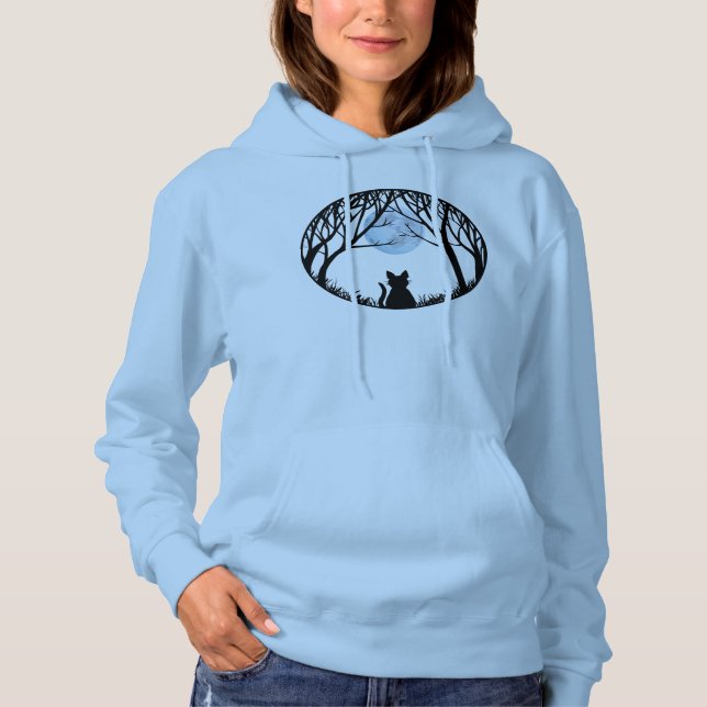 Frauenkatze Hoodie Fat Cat Ladys Jersy Shirts (Vorderseite)