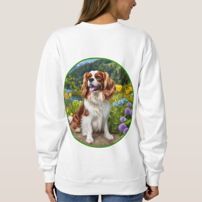 Frauenkavalier Niedlich Hund Sweatshirt Hershey Pu (Rückseite)