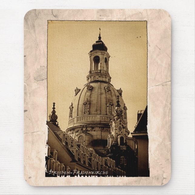 Frauenkirche Dresden - Vintage Mousepad (Vorne)