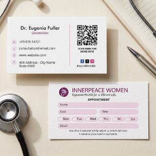 Frauenklinik Geschäft   Moderne Terminvereinbarung Visitenkarte