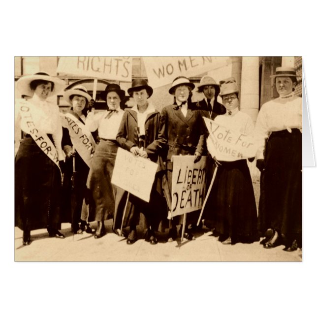 Frauenleiden Vintage Foto-Grußkarte (Vorderseite (Horizontal))