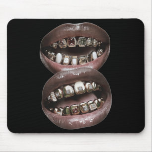 Frauenlips drucken Grafik Y2k 2000er Vintager Somm Mousepad