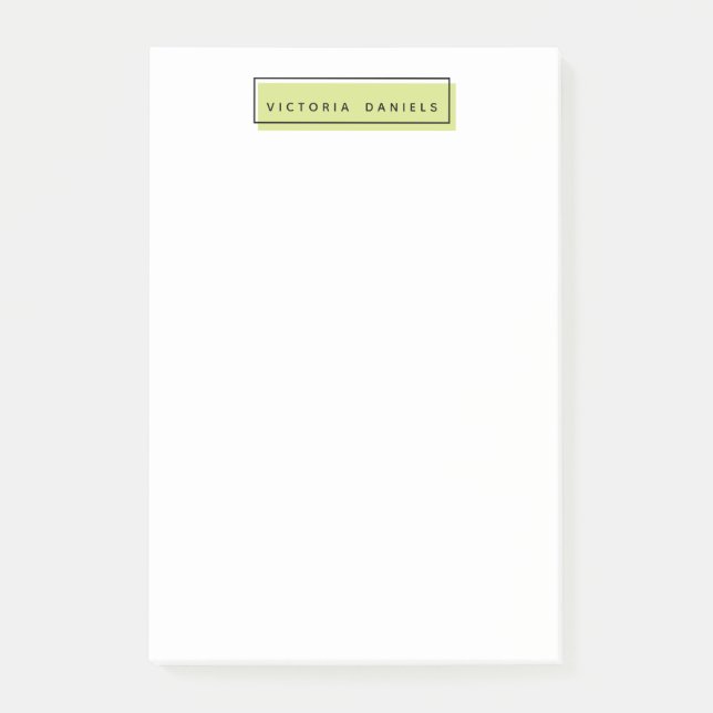 Frauenlogo | Grün | PERSONALISIERT BERUFLICH Post-it Klebezettel (Vorderseite)