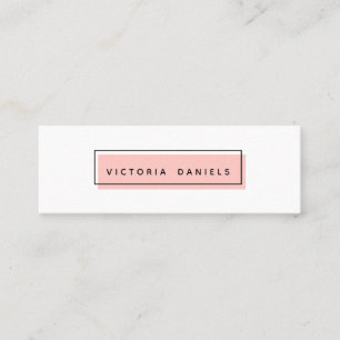 Frauenlogo   Rosa   Minimal beruflich Mini Visitenkarte