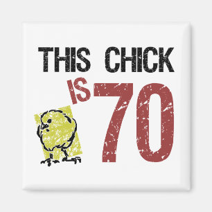 Frauenlustige 70. Geburtstag Magnet