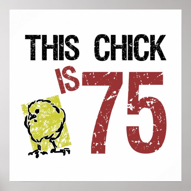 Frauenlustige 75. Geburtstag Poster (Vorne)
