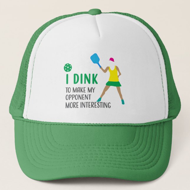 Frauenlustiges Pickleball Dink Truckerkappe (Vorderseite)