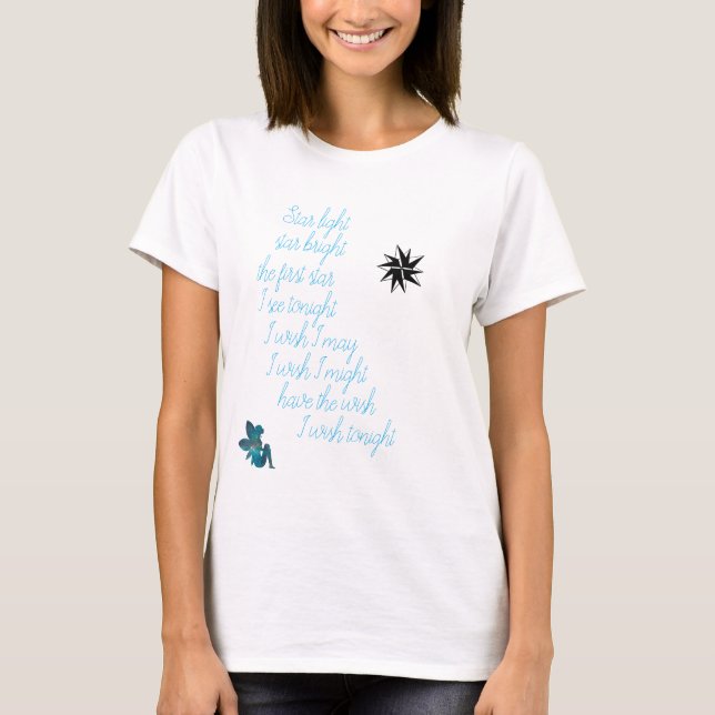 Frauenlustigkeit Neuheit WISH STAR LIGHT STAR BRIG T-Shirt (Vorderseite)
