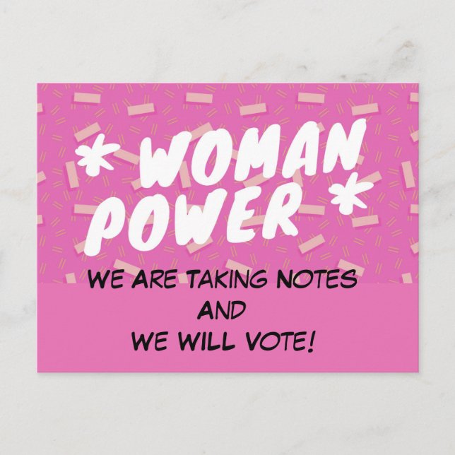 FrauenMacht Postkarte Wahlpolitik (Vorderseite)