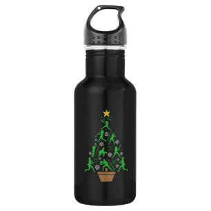 Frauenmädchen Softball Weihnachtsbaum Edelstahlflasche