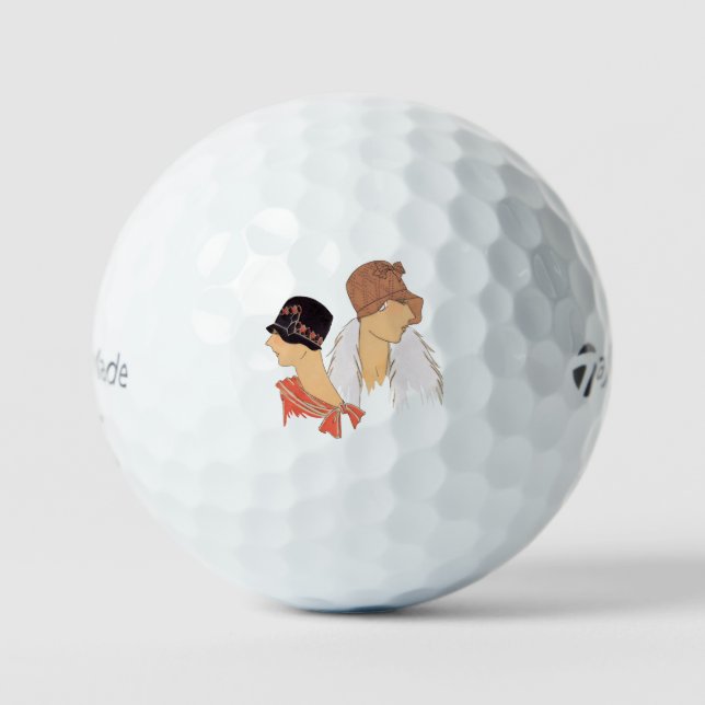 Frauenmode der 20er Jahre Golfball (Vorderseite)