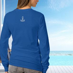 Frauenmonogramm Besticktes Langarmshirt