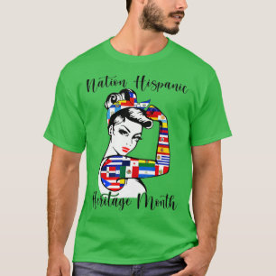 Frauennation Hispanic Heritage Monte Latin Countro T-Shirt