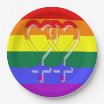 Frauenpaarstypsymbole Regenbogenfarben