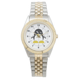 Frauenpinguin-Zwei-Tonen-Armbanduhr Armbanduhr