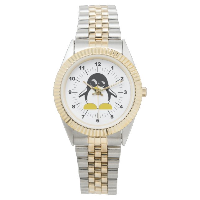 Frauenpinguin-Zwei-Tonen-Armbanduhr Armbanduhr (Vorderseite)