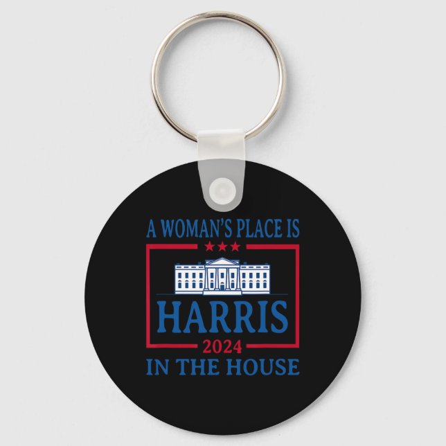 Frauenplatz im Weißen Haus Kamala Harris Schlüsselanhänger (Vorderseite)