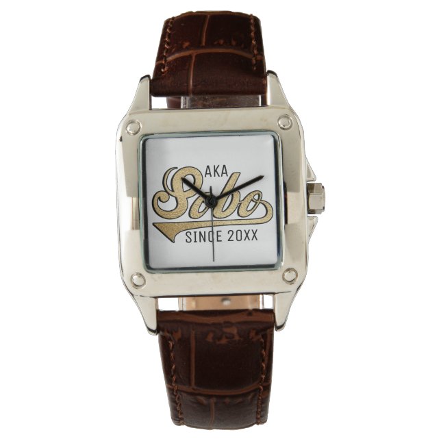 Frauenplatz Lederband Sobo/Großmutter Armbanduhr (Vorderseite)