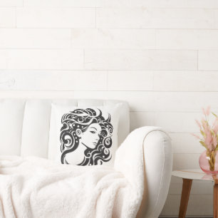 Frauenportrait Kissen