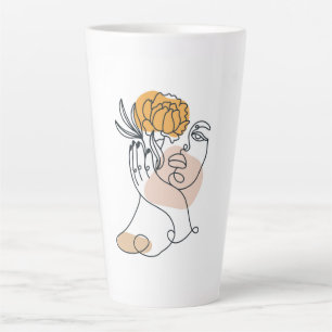 Frauenportrait Milchtasse