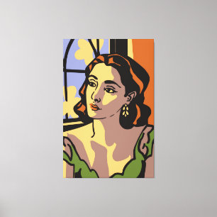 Frauenportrait Pop Art Leinwanddruck