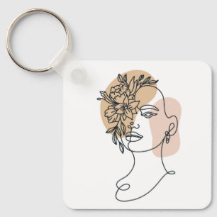 Frauenportrait Schlüsselanhänger