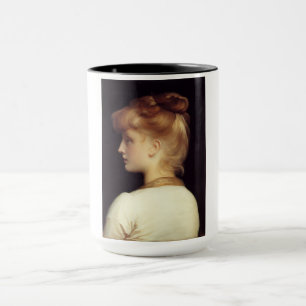 Frauenportrait von hinten (von Frederic Leighton) Tasse