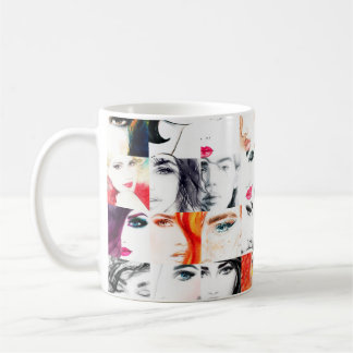 Frauenporträtmuster Kaffeetasse