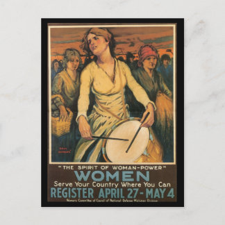 Frauenpower Zweiter Weltkrieg Postkarte