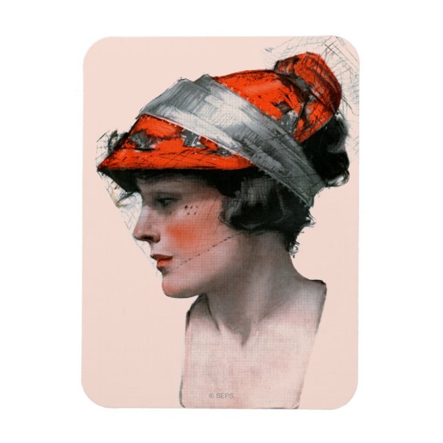 Frauenprofil Magnet (Vertikal)