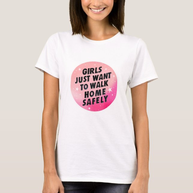 Frauenrechte - Aktivismus Rosa Zitat T-Shirt (Vorderseite)