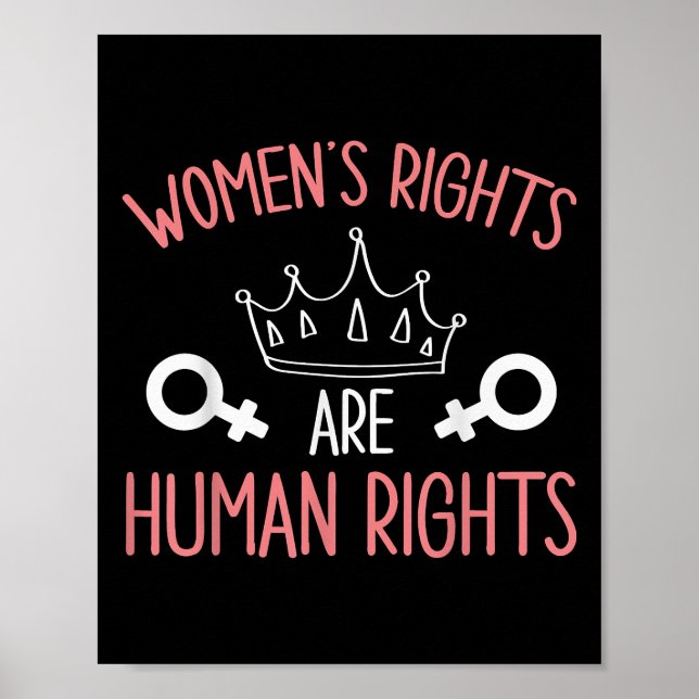 Frauenrechte Frauenrechte sind Menschenrechte Poster (Vorne)