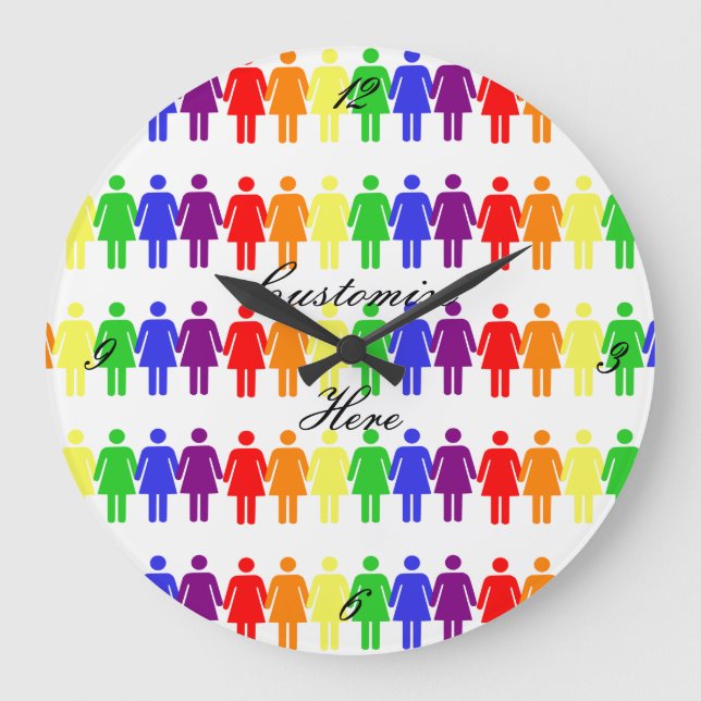 Frauenrechte LGBTQIA Thunder_Cove Große Wanduhr (Vorderseite)