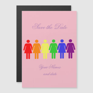 Frauenrechte LGBTQIA Thunder_Cove jede Farbe Magneteinladung
