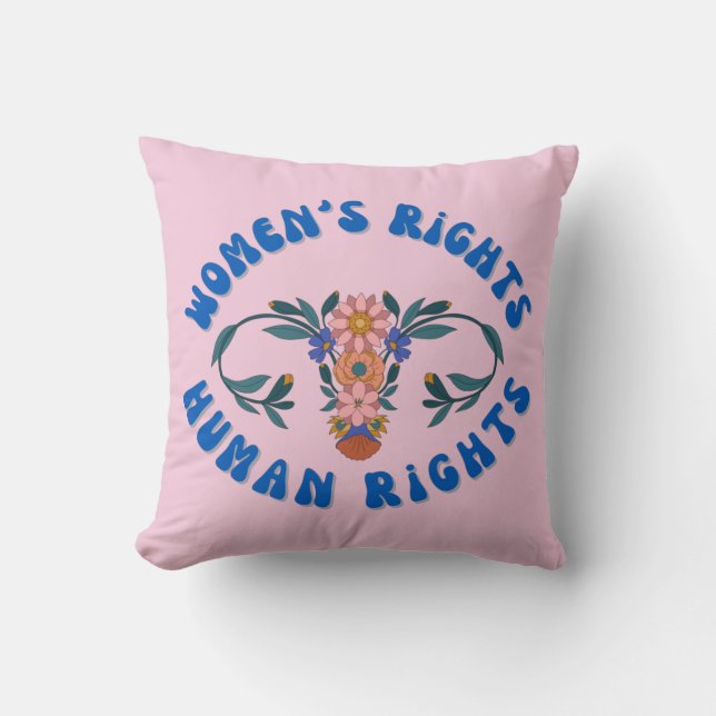 Frauenrechte Menschenrechte Bloral Uterus Kissen (Vorderseite)