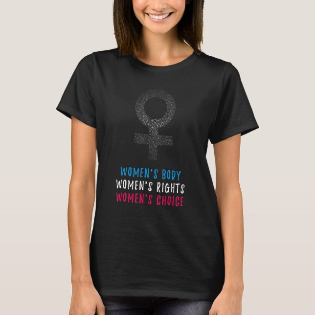 Frauenrechte pro Wahl Bekleidung Unterstützung Abt T-Shirt (Vorderseite)