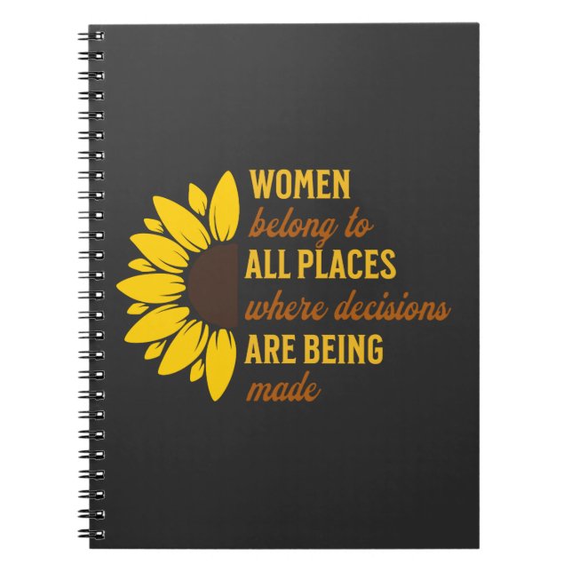 Frauenrechte Ruth Bader Sunflower Trendy Einzigart Notizblock (Vorderseite)