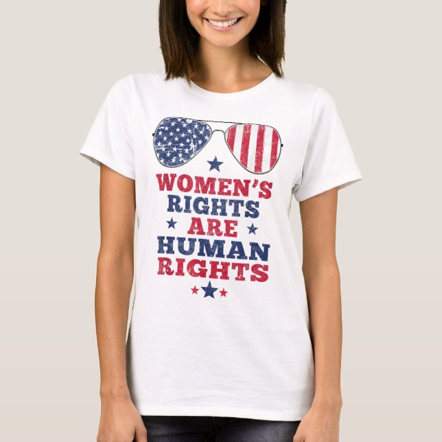 Frauenrechte sind die amerikanische Fahne der Mens T-Shirt (Vorderseite)