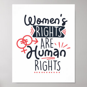 Frauenrechte sind die Rechte der Menschenrechte Fe Poster