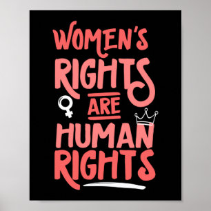Frauenrechte sind die Rechte der Menschenrechte Fe Poster