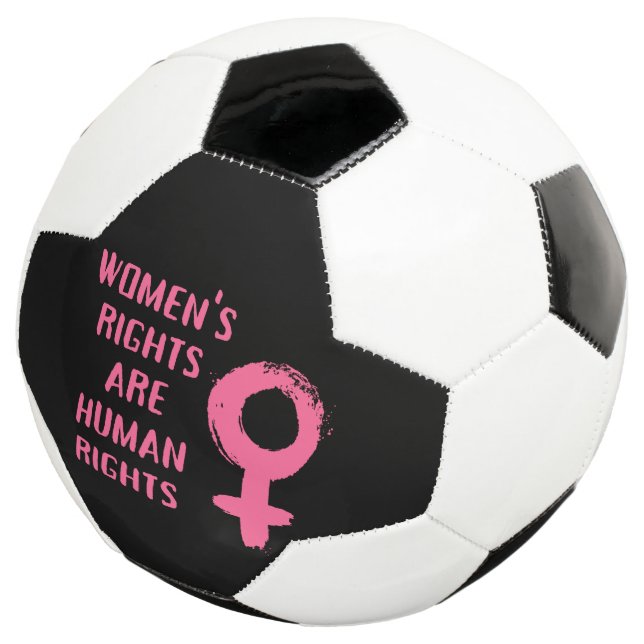 Frauenrechte sind Menschenrechte Fußball (Dreiviertel)