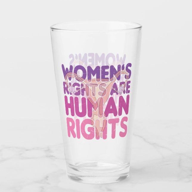 Frauenrechte sind Menschenrechte Glas (Vorderseite)