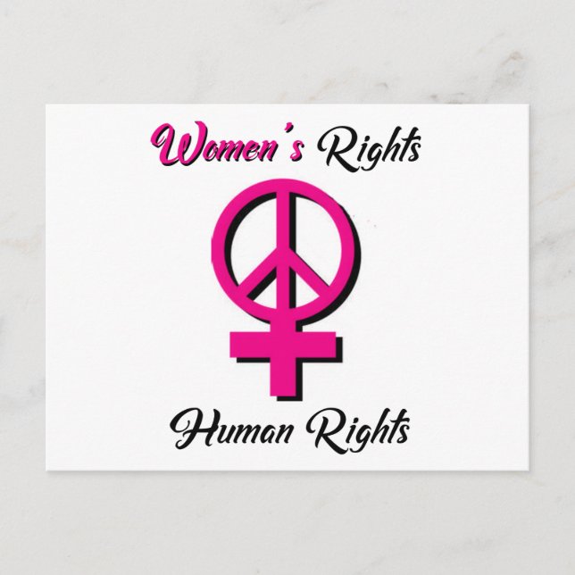 Frauenrechte sind Menschenrechte Postkarte (Vorderseite)